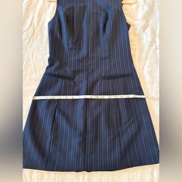 Reformation citron dress in navy stripe - Picture 6 of 6